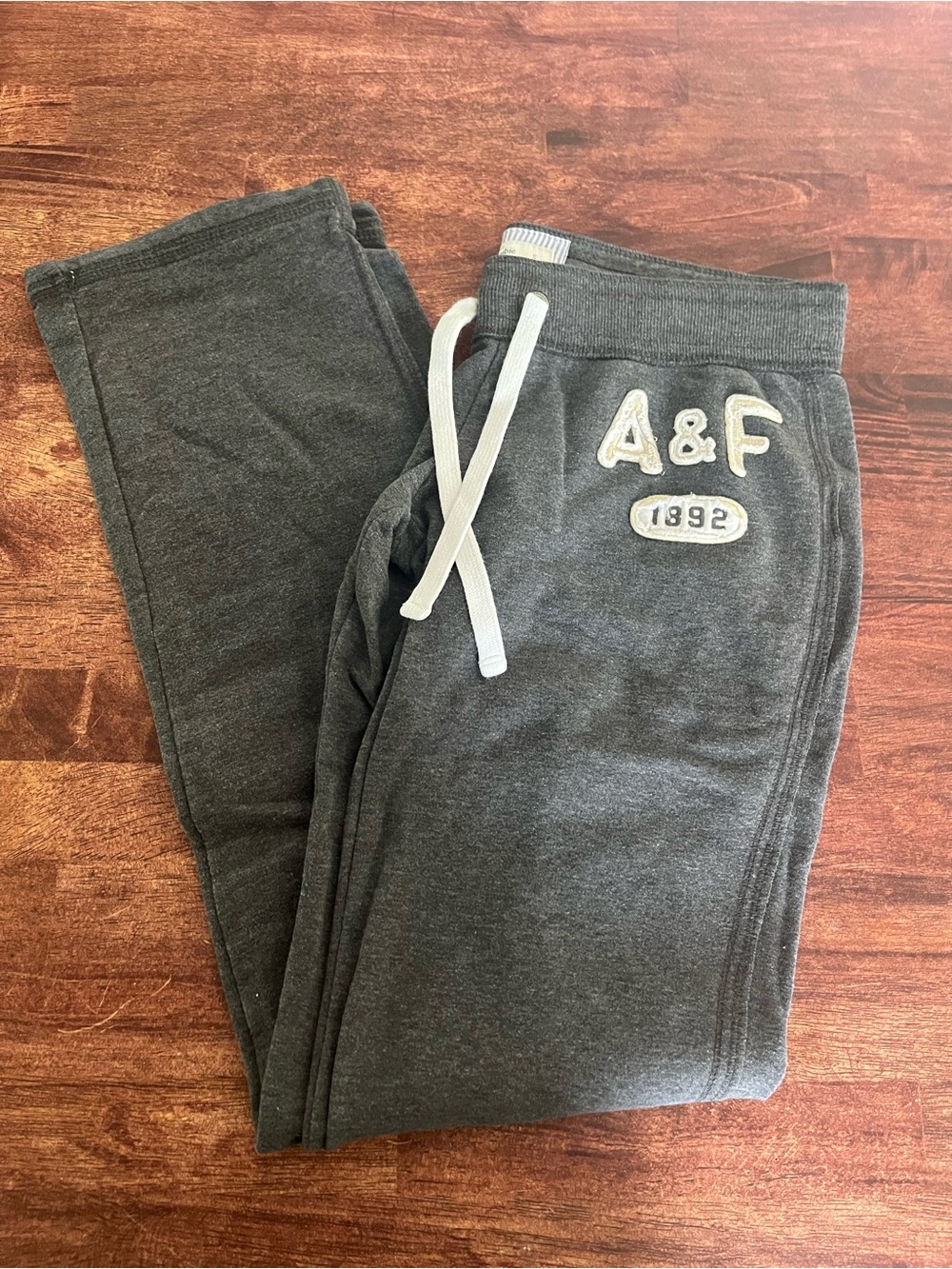 Abercrombie & Fitch Charcoal Gray Sweatpants with Drawstring